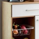 Ver imagem 3 de Balcão Fruteira Multiuso Ditália Mf-185 Carvalho/Branco