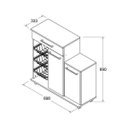 Ver imagem 7 de Balcão Fruteira Multiuso Ditália Mf-185 Carvalho/Branco