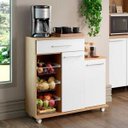 Ver imagem 1 de Balcão Fruteira Multiuso Ditália Mf-185 Carvalho/Branco
