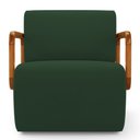 Ver imagem 5 de Kit 02 Poltronas Decorativas Orgânica Living Kavya Veludo Verde Escuro - Abmaza