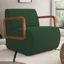 Ver imagem 2 de Kit 02 Poltronas Decorativas Orgânica Living Kavya Veludo Verde Escuro - Abmaza