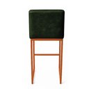 Ver imagem 7 de Banqueta Cozinha Alta com Encosto Industrial Kit 3 Bronze Lirina Pu Verde C05 - D’Rossi