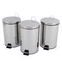Ver imagem 1 de Kit 3 lixeiras aço inox de 20 litros Healer