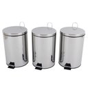 Ver imagem 2 de Kit 3 lixeiras aço inox de 20 litros Healer