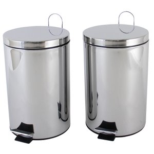 Kit 2 lixeiras aço inox de 12 litros Healer