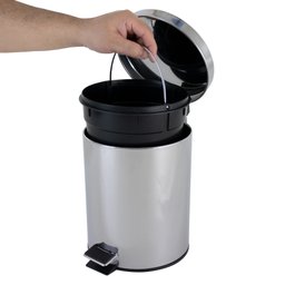 Kit 3 Lixeiras Aço Inox de 3 Litros Healer - 4