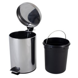 Kit 3 Lixeiras Aço Inox de 3 Litros Healer - 3