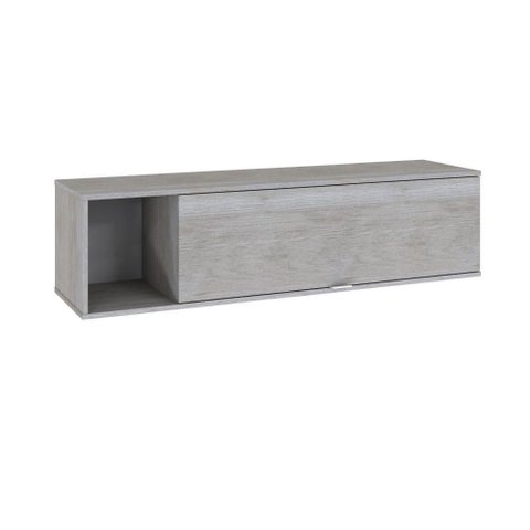 Armário Aéreo com Nicho e Porta Basculante 35x135x35cm Wlnp135 Snow - Branco