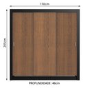 Ver imagem 4 de Guarda Roupa Casal Madesa Lyon 3 Portas de Correr 2 Gavetas
