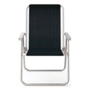 Ver imagem 5 de Cadeira de Praia Dobravel Alta Conforto Sannet 120kg Mor Cor Preta