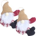 Ver imagem 1 de Kit 4 Boneco Pendente Gnomo Artesanal Elegante Árvore Natal
