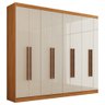Guarda-roupa Casal Ele e Ela 8 Portas 8 Prateleiras Cinamomo/off White - Pm - 3