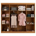 Ver imagem 5 de Guarda-roupa Casal Ele e Ela 8 Portas 8 Prateleiras Cinamomo/off White - Pm