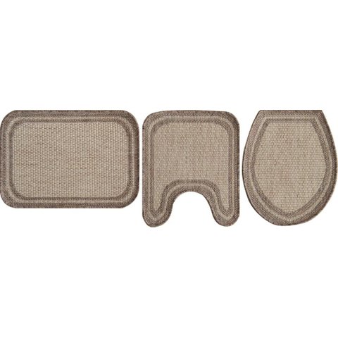 Jogo de Banheiro Natural Look 1218-a com 3 Pecas