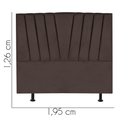Ver imagem 3 de Cabeceira Estofada Bélgica 195CM King Suede Marrom - D A DECOR