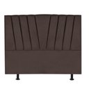 Ver imagem 2 de Cabeceira Estofada Bélgica 195CM King Suede Marrom - D A DECOR