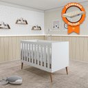Ver imagem 2 de Berço Mini Cama Móveis Estrela Ternura - Branco Acetinado + Colchão Probel