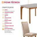 Ver imagem 6 de Mesa de Jantar Liz 120cm Tampo Mdf Vidro Canto Copo com 4 Cadeiras Lira