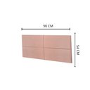 Ver imagem 3 de Cabeceira Viuva ou Solteirão em Cruz Estofada Suspensa para Quarto - 128 Cm - Branco Corino