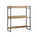 Ver imagem 2 de Aparador Industrial 3 Prateleiras Córdoba 95cm Preto e Castanho