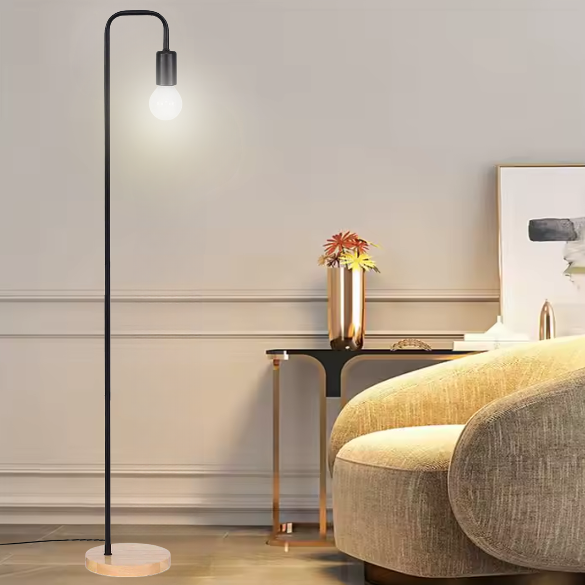 Ver imagem 3 de Luminária Piso Coluna 163cm Pedestal Chão Metal Minimalista E27 Gimpo Kjtd-722-preto