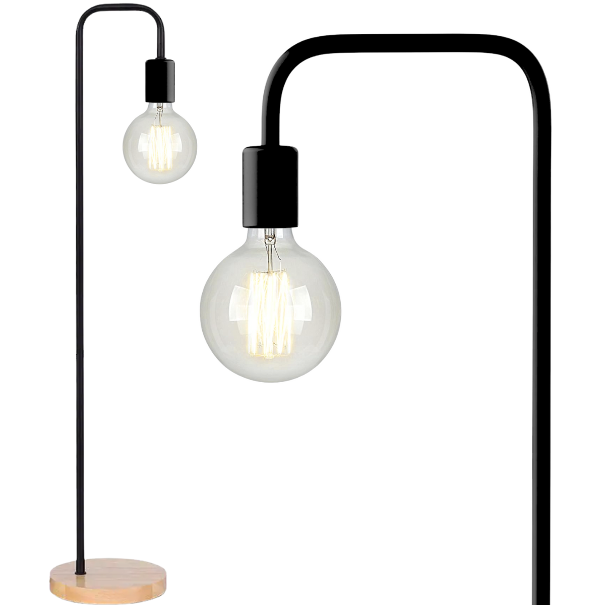 Ver imagem 1 de Luminária Piso Coluna 163cm Pedestal Chão Metal Minimalista E27 Gimpo Kjtd-722-preto