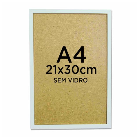 Moldura Quadro A4 21x30 Diploma Certificado Foto sem Vidro