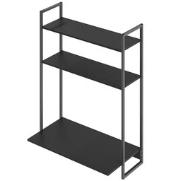 Kit Cadeira Escritório Economy com Escrivaninha Suspensa Industrial Parla F01 Preto - Lyam Decor - 9