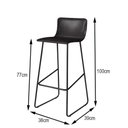 Ver imagem 2 de Conjunto 4 Banquetas Dubai Couro Sintético Base Aço Carbono 100cm Preto C&m Decor