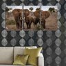 Quadro Decorativo 30x66 família de elefantes na savana - 2