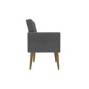 Ver imagem 4 de Kit 2 Poltronas Decorativas Poltrona Sala Estar e Recepção Cinza-escuro