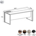 Ver imagem 3 de Escrivaninha Mesa Escritório Diretor com Caixa de Tomadas e Porta Objetos F5 Office 200cm Preto