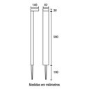 Ver imagem 2 de Balizador Blumenau 41050316 Ziel Solar 2 em 1 Preto 5w Ip65 3000k