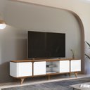 Ver imagem 7 de Rack Bancada para Tv 60 Pol 217 Cm 11097 Cedro Branco Dcasa