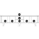 Ver imagem 6 de Rack Bancada para Tv 60 Pol 217 Cm 11097 Cedro Branco Dcasa