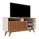 Ver imagem 2 de Rack Turin Ripado 1.36 para TV 55 Polegadas 136cm Off White Freijo Germai Móveis