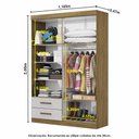 Ver mais imagens de Guarda-roupa Casal Modulado 5 Portas com Cama Hercules 4 Portas 4 Gavetas com Espelho