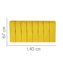 Ver imagem 2 de Painel Estofada Kiara 140cm Casal Box Quarto Suede Amarelo - Gat Magazine