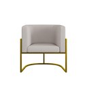 Ver imagem 3 de Kit 6 Cadeiras Poltrona Lua Corino Gold Balaqui Bege