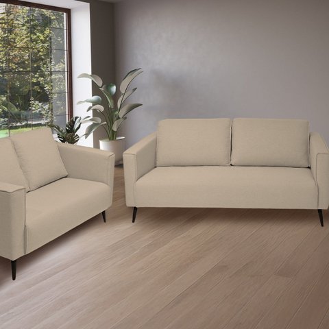 Conjunto 2 Sofás 3 e 2 Lugares Tecido Safira Fun