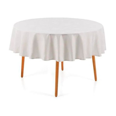 Toalha de Mesa Redonda Oxford 4 Lugares 1,40m | Magic Enxovais ? Branco