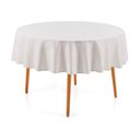 Ver imagem 1 de Toalha de Mesa Redonda Oxford 4 Lugares 1,40m | Magic Enxovais ? Branco