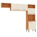 Ver imagem 6 de Cozinha Compacta 6 Portas 198cm x 240cm Malu Bege/Cinamomo/Off White