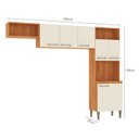 Ver imagem 5 de Cozinha Compacta 6 Portas 198cm x 240cm Malu Bege/Cinamomo/Off White
