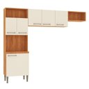 Ver imagem 2 de Cozinha Compacta 6 Portas 198cm x 240cm Malu Bege/Cinamomo/Off White