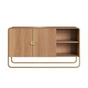Ver imagem 3 de Conjunto Sala de Estar Buffet e Bar Estilo Orgânico Hanover/dourado