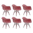 Ver imagem 1 de Conjunto 6 Cadeiras Eames com Braço Rodonita Pés em Polipropileno