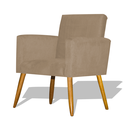 Ver imagem 3 de Kit 2 Poltronas Nina Decorativa Pés Palito - Cappuccino