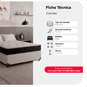 Ver imagem 2 de Colchão Viúva e-Shop Casa D33 One Face - 17x128x188cm- Suede Cinza