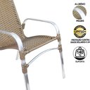 Ver imagem 2 de 2 Cadeiras Emily Cor Sépia, Estrutura Alumínio Polido, área Interna E Externa